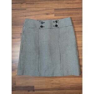 Ann Taylor Petite Black & White Textured Mini Skirt- Size 4P